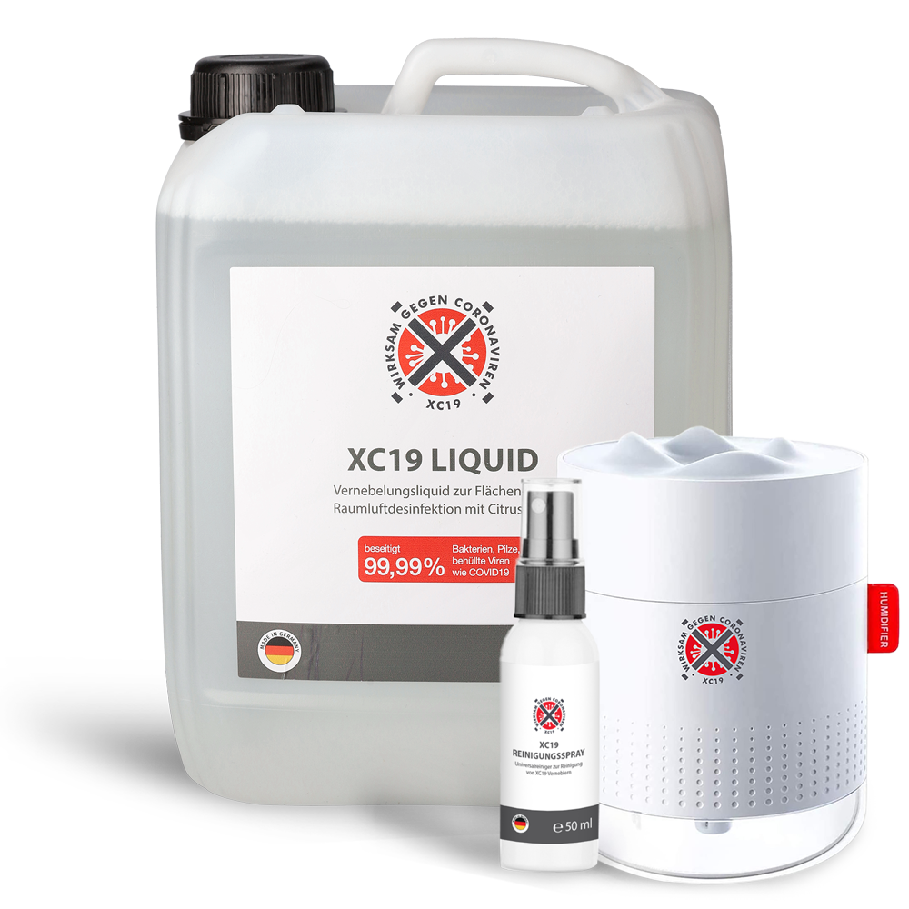 XC19 Paket XC19 Liquid 5L + XC19 Vernebler XC 500ml Weiß + XC19 Reinigungspray